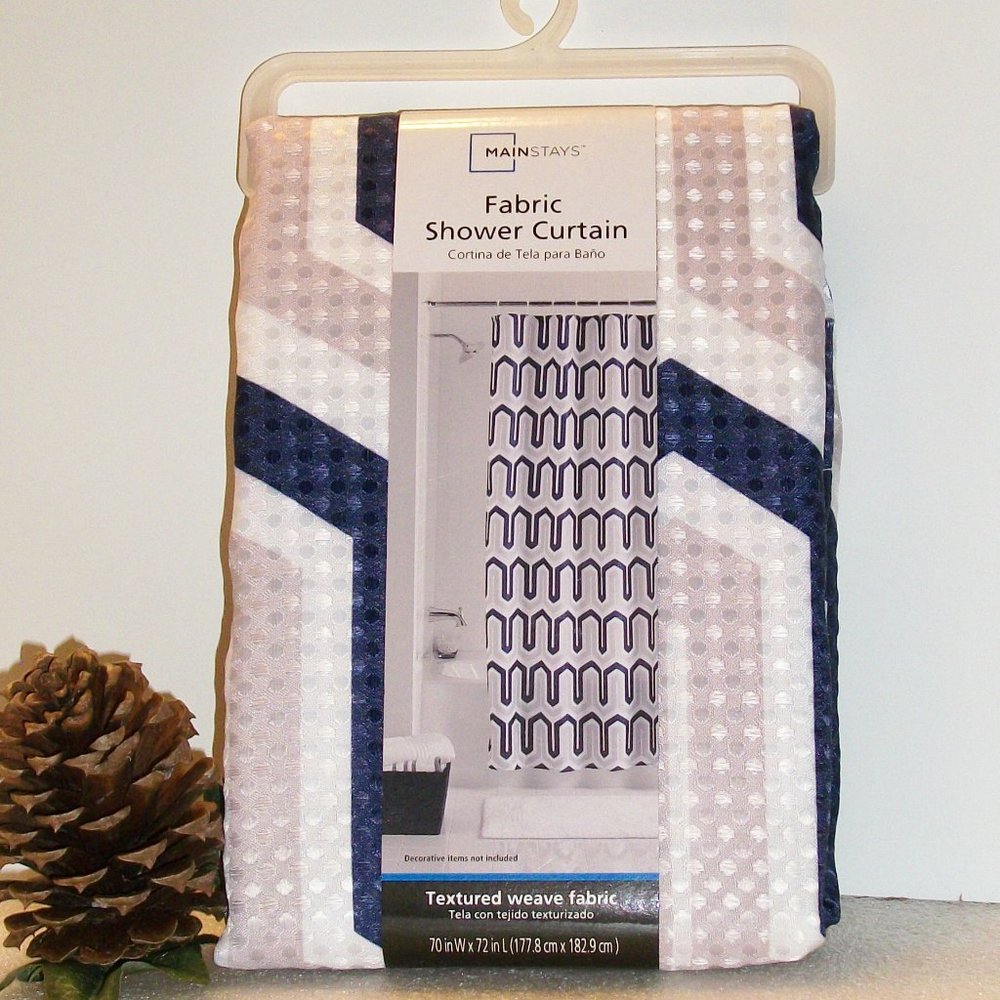 MAINSTAYS Fabric Shower Curtain 70X72 NEW